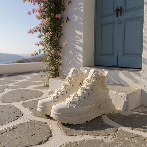 Converse Run Star Hike Platform High Top Bow Detail – Women's Size 5.5 – White - Picture 1 of 6